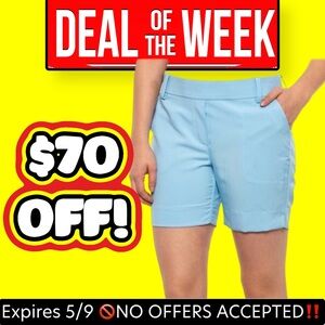 🔥🆕 Belyn Key Tailored Golf Shorts 6” baby blue size xl